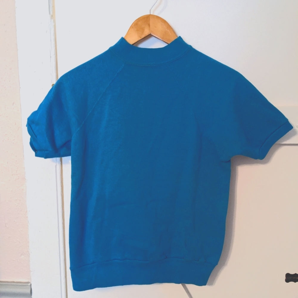 Vintage Short Sleeve Mock Neck Sweatshirt